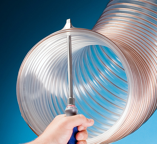 PU 600 C ECO(鋼絲加強(qiáng)的輕型而且柔軟的PU伸縮軟管；耐磨軟管；耐凍軟管；PU吸塵管；伸縮軟管)